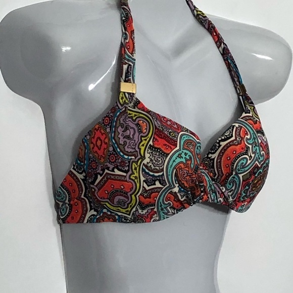 VICTORIAS SECRET molded cups bohemian paisley top - Picture 7 of 12
